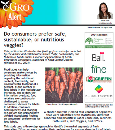 Do consumers prefer safe, sustainable, or nutritious veggies?